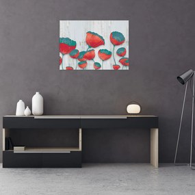 Obraz - Maki - nafta (70x50 cm)