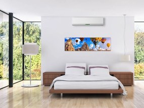 Obraz - Balony na ogrzane powietrze, Kapadocja, Turcja. (170x50 cm)