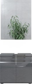 Zestaw mebli łazienkowych antracyt wysoki połysk 56x34x60 fredd
