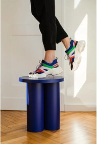 Niebieski stołek Oly – noo.ma