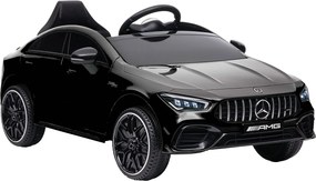 AIYAPLAY Dziecięcy pojazd elektryczny, zdalnie sterowany, z kółkami treningowymi, LED, klaksonem, dla dzieci 3-6 lat, Czarny