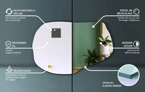 Nieregularne lustro stylowy dodatek