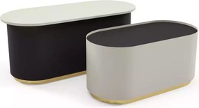 Zestaw stolików kawowych Reno – nowoczesny design, wiele kolorów blatu i stali do wyboru