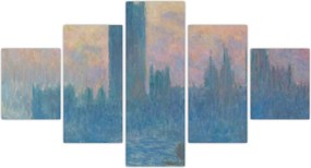 Obraz - Claude Monet, The Houses of Parliament, Sunset, reprodukcje (125x70 cm)