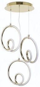 LAMPA SUFITOWA WISZĄCA LED LHJ095-3CP ZŁOTA