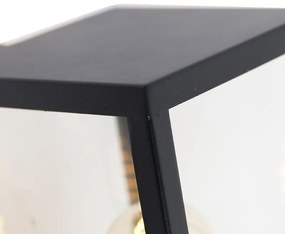 Zewnetrzna Nowoczesna lampa ścienna zewnętrzna czarna ze szkłem 30 cm - Rotterdam Nowoczesny Oswietlenie zewnetrzne