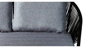 Czarna 3-osobowa sofa ogrodowa Bonami Selection North