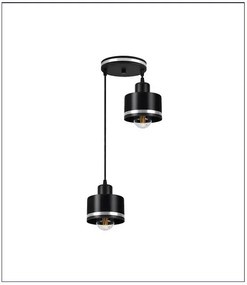 Minimalistyczna lampa wisząca z dwoma punktami świetlnymi - V128-Torini