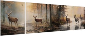 Obraz - Obraz dzikiej przyrody w stylu vintage (170x50 cm)