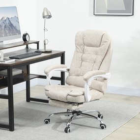 Vinsetto Fotel biurowy z funkcją masażu, ergonomiczny, 65x160x104cm, szary | Aosom PL