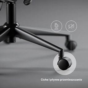 Fotel biurowy, ergonomiczny Diablo V-Light, szary