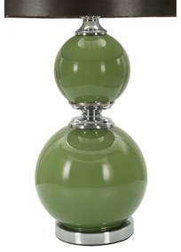 Zielono-szara lampa stołowa z tekstylnym kloszem (wysokość 65 cm) Eva – Mauro Ferretti