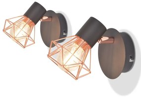 Miedziane kinkiety LED 2 sztuki loft W1-G72