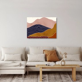 Obraz na szkle - Słońce nad górami (70x50 cm)