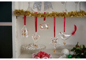 Szklana ręcznie dmuchana ozdoba świąteczna 7 cm Ann-Sofi Romme Annual Christmas Bird 2025 – Holmegaard