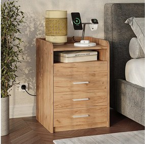 Stolik nocny złoty dąb energetyczny 45x40x64 edis