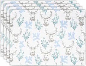 Korzystny zestaw świątecznych podkładek Jelen, 33 x 45 cm, 4 sztuki