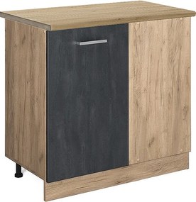 Szafka narożna czarny beton 86x60x81.6 r-line