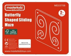 Masterkidz tablica przesuwna kształt motyla montessori