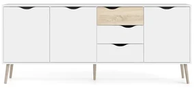 Biała komoda 196x82x39 cm Oslo – Tvilum