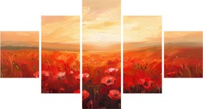 Obraz - Pole maków (125x70 cm)