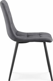 Zestaw 4 nowoczesnych krzeseł grafitowych S2-N79