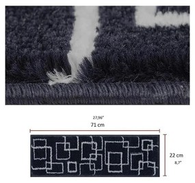 Czarne dywaniki na schody zestaw 13 szt. 22x73 cm Geometric – Mila Home