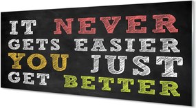 Szklany Panel Kolorowy Napis