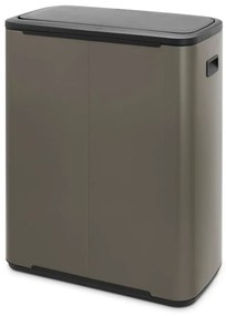 Szary stalowy kosz na śmieci do segregacji odpadów otwierany na dotyk 60 l Bo Touch Bin – Brabantia