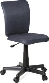 Dziecięce krzesło biurowe obrotowe, bez podłokietników, szar