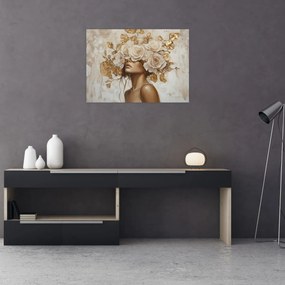 Obraz - Dziewczyna z różami (70x50 cm)