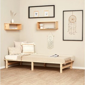 Rama łóżka 90x200 cm Naturalna