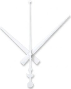 Białe aluminiowe wskazówki zegara - wzór kotwicy 16 / 12 cm