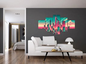 Obraz – Metropolia w stylu pop-art (125x70 cm)