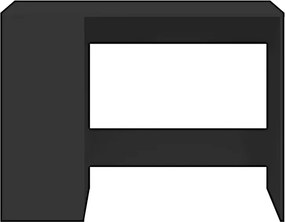 Czarne Biurko Z Regałem Na Książki E4-L96