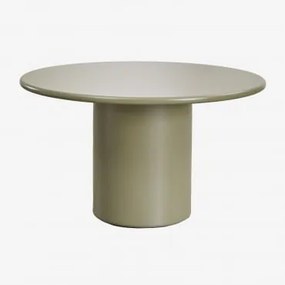 Stół Jadalny Rodeo Okrągły Mdf Salvia Zieleń & Ø130 Cm - Sklum