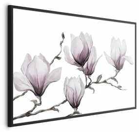 Plakat Malowane magnolie 30x21 cm z ramą czarną bez marginesu ARTGEIST B
