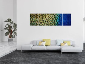 Obraz - Pawie pióra (170x50 cm)
