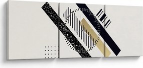 Obraz - Kształty geometryczne N⁰5 (z zegarem) (90x30 cm)