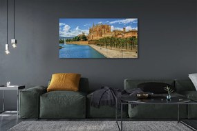 Obraz na płótnie Gotycka Katedra w Otoczeniu Palm