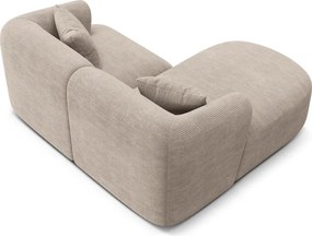 Jasnobrązowy sztruksowy narożnik (lewostronny/z szezlongiem) Campi – Cosmopolitan Design