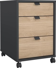 Kontenerek na kółkach 3 szuflady Sign jackson hickory/szary mat