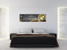 Obraz diabelskiego młyna o zmierzchu (170x50 cm)