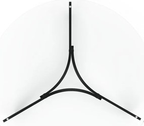 Czarny okrągły stolik ze szklanym blatem 87x87 cm Madera – Umbra