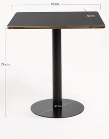 Stó Firro Kwadratowy 70cm Czarny