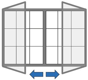 Gablota magnetyczna zewnętrzna, dwudrzwiowa, 1440 x 1000 mm, rama 40mm