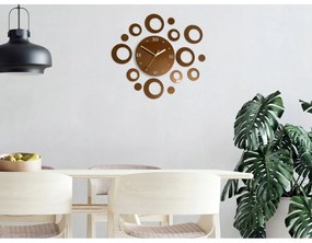 Zegar na ścianę nowoczesny naklejany ozdobne elementy cichy mechanizm loft