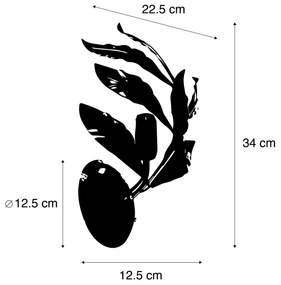 Lampa ścienna w stylu vintage antyczne złoto - Linden klasyczny/Antyczny Oswietlenie wewnetrzne