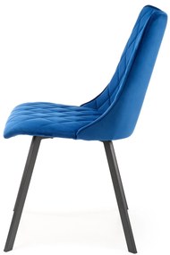 Krzesło granatowy velvet, K450 nowoczesne, loftowe, wygodne, BLUVEL 86