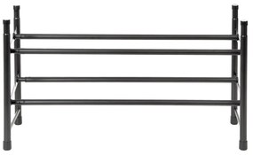 Czarny metalowy teleskopowy regał na buty – Compactor